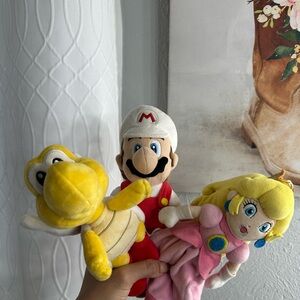 Mario princess peach and little buddy plush bundle